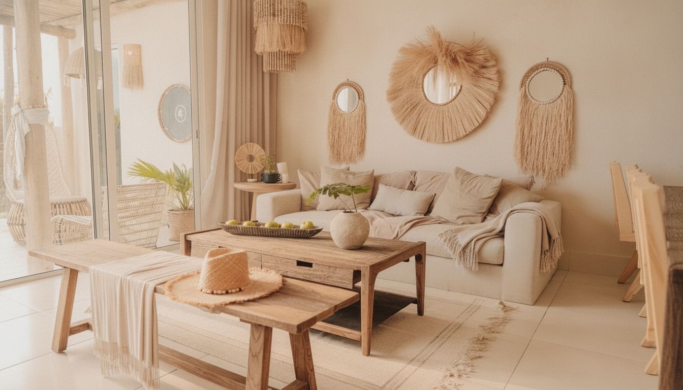 The Høst Living Room hero scene with Scandinavian minimalist furniture in warm neutral tones
