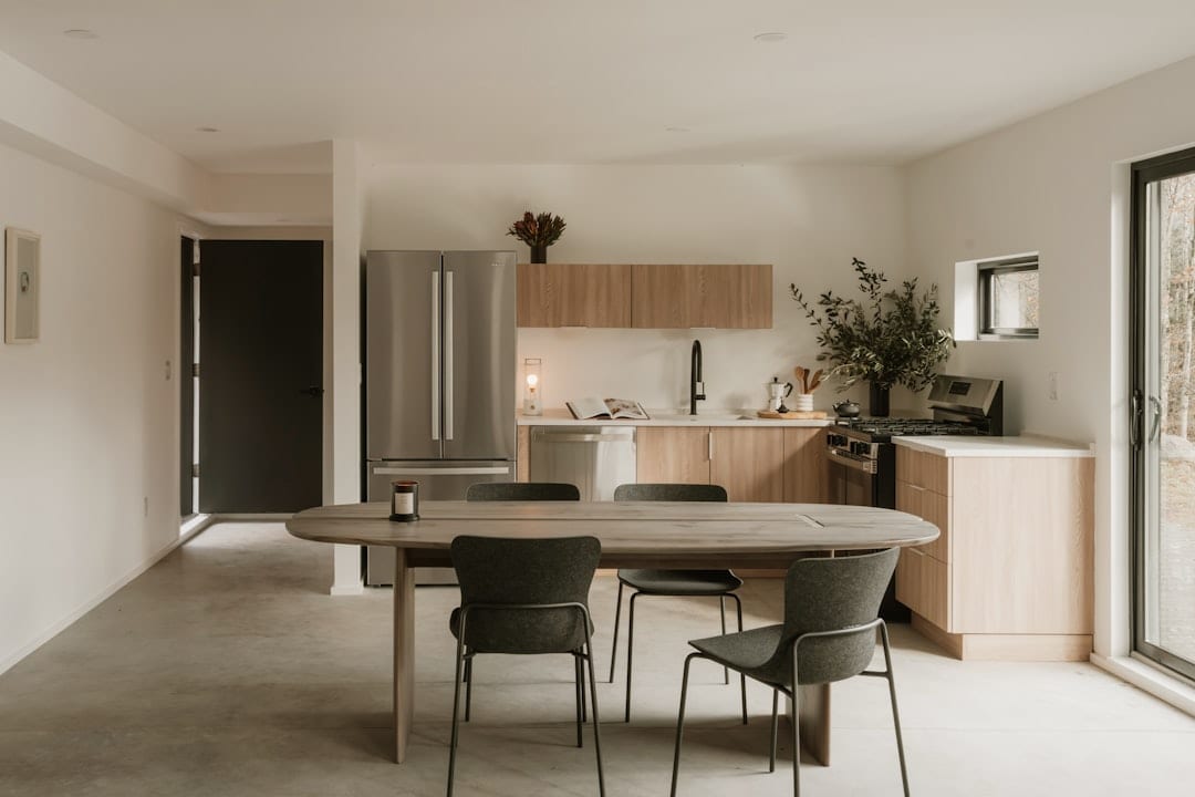 Nord Dining Table in a bright Scandinavian dining room