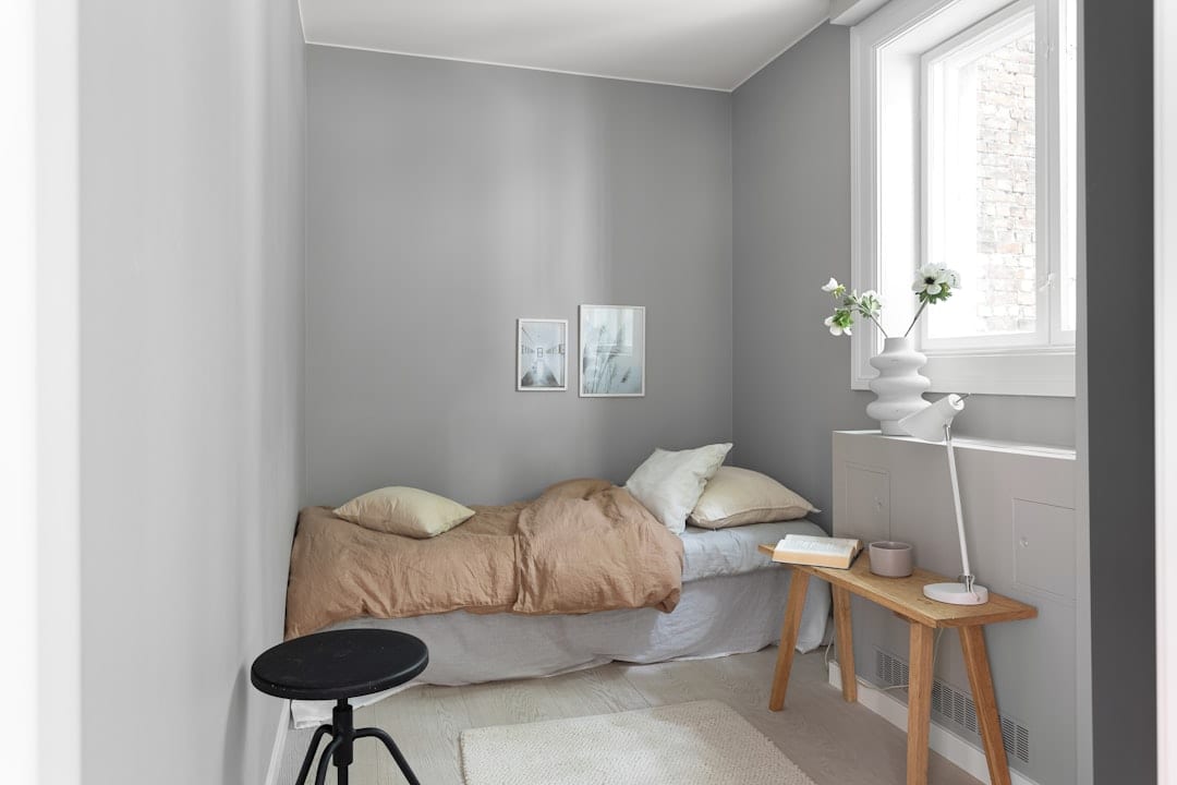 The Compact Guest Room with Bergen Daybed, Aalto Desk and Malmö Mirror