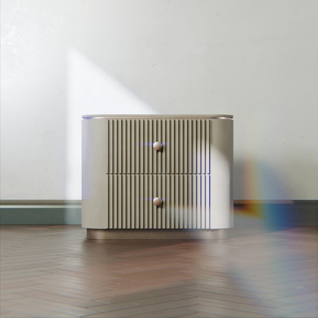Mura Nightstand in a minimalist bedroom
